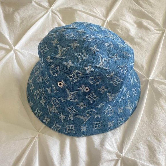 Louis Vuitton Reversible denim monogram bucket hat Authentic - Picture 7 of 12